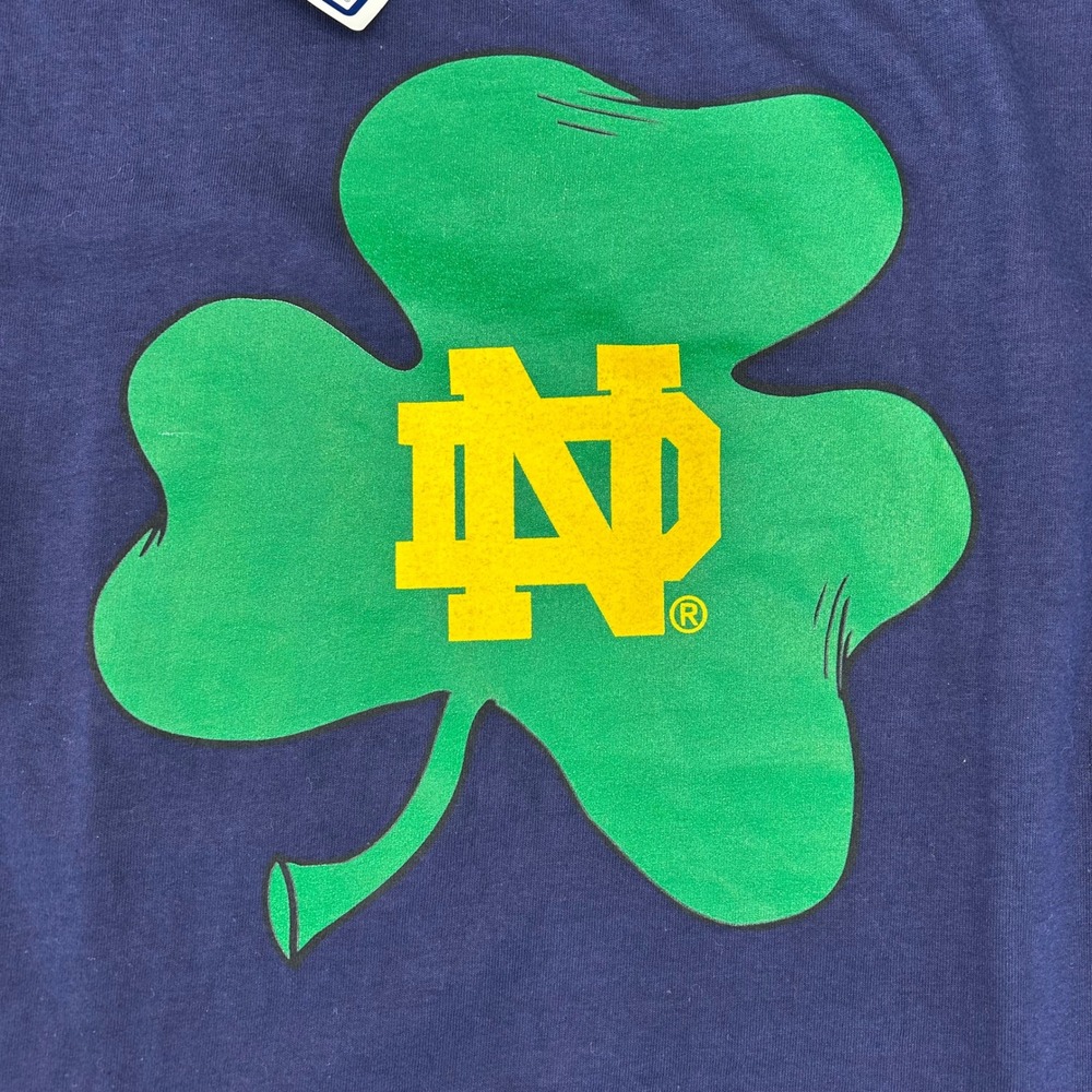 Vintage Notre Dame Fighting Irish Graphic Tee Mens XL Deadstock Long Sleeve - Picture 3 of 8